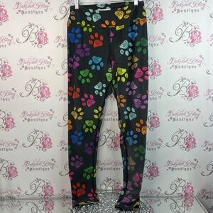 Fierce pulse leggings tights animal lover paws Playful Paw Print Leggings